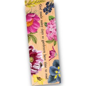 Gardeners Have Time To Read Rainy Day Wooden Bookmark