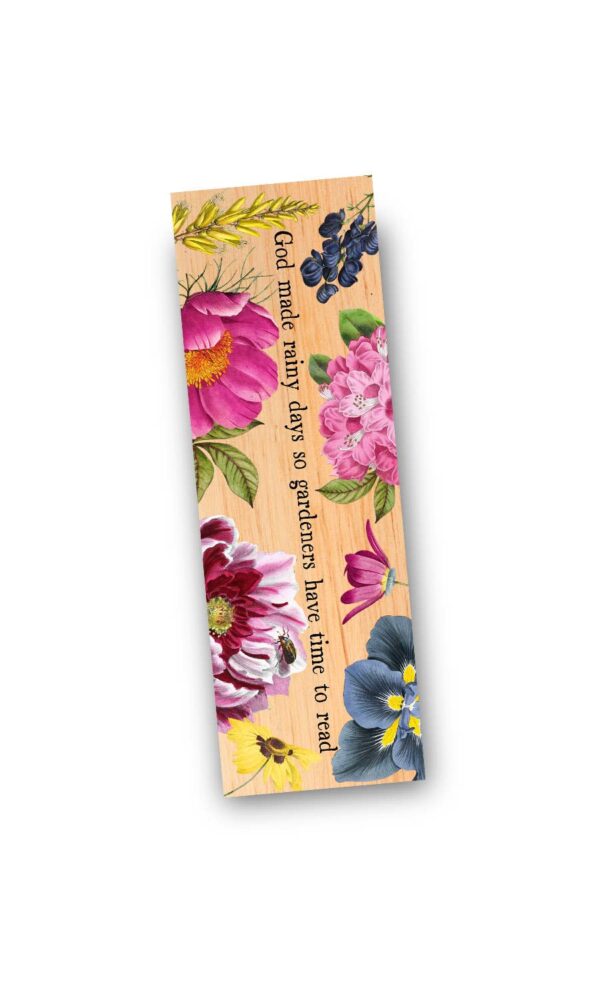 Gardeners Have Time To Read Rainy Day Wooden Bookmark