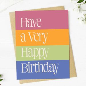 Have A Very Happy Birthday Colorful Greeting Card